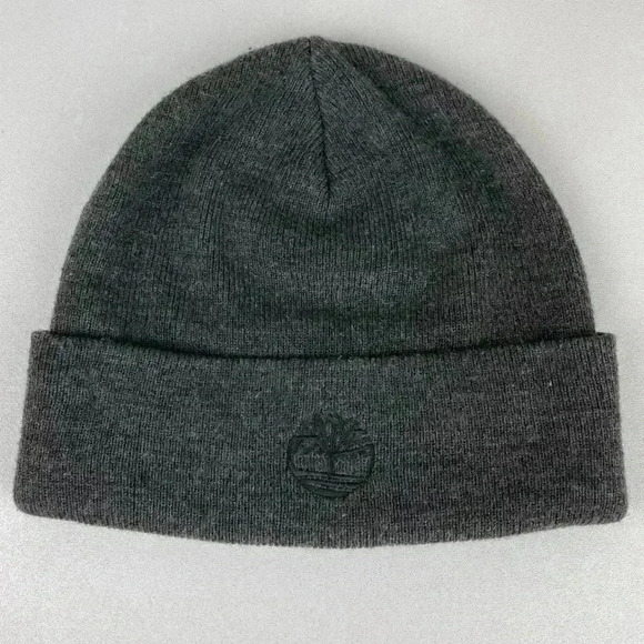 TIMBERLAND Unisex One Size Grey Knit Beanie Fold Over Outdoor Gorpcore Classic - Picture 3 of 10